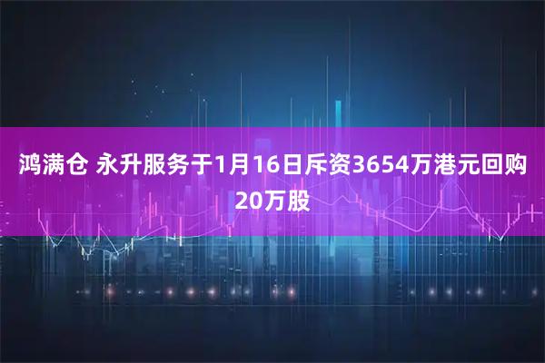 鸿满仓 永升服务于1月16日斥资3654万港元回购20万股